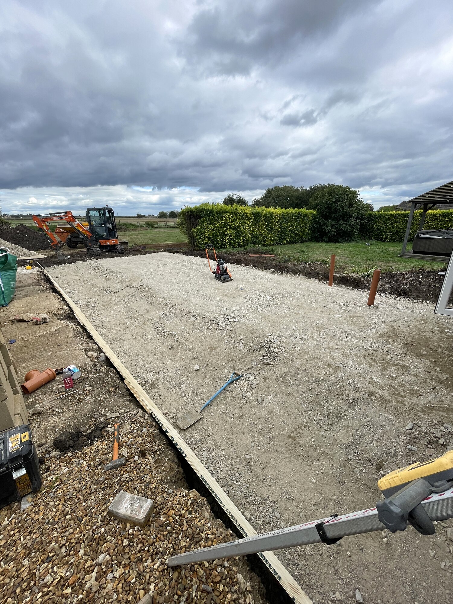 Groundworks and sub-base preparation, Suffolk new build