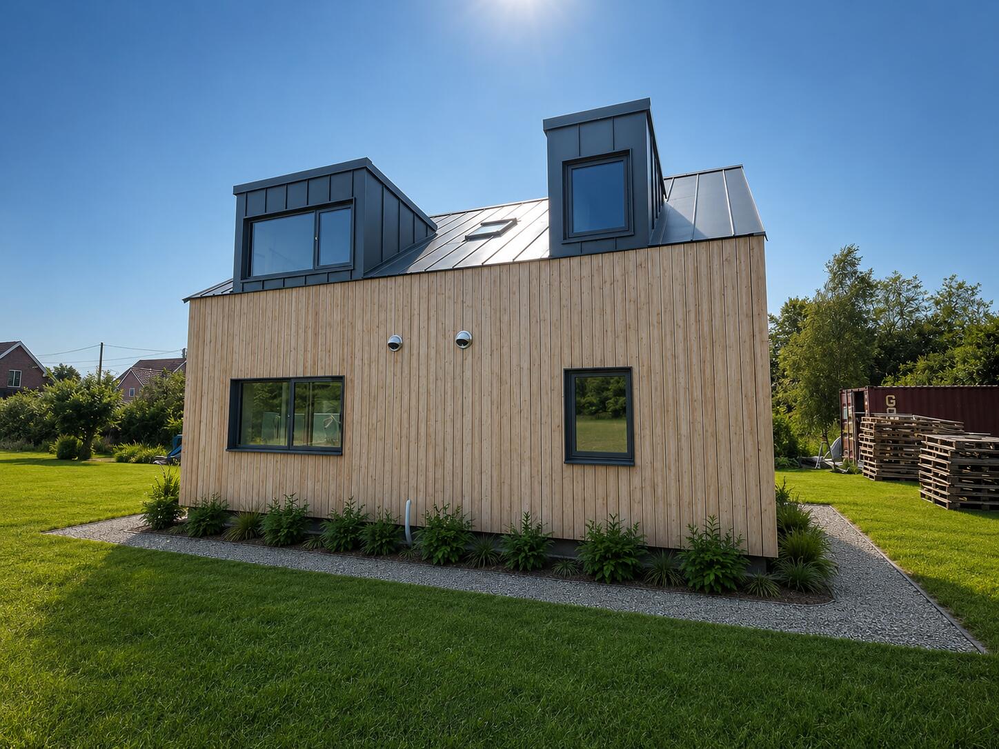 Finished exterior side elevation, Fieldview