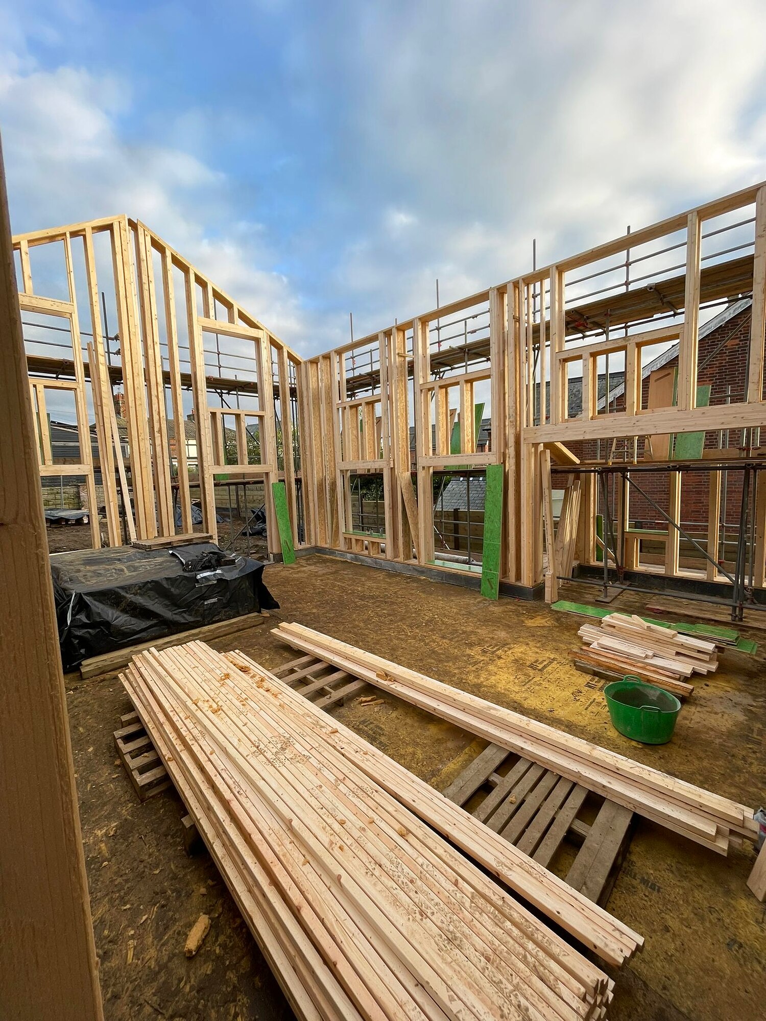 Two-storey timber frame construction, The Stair House