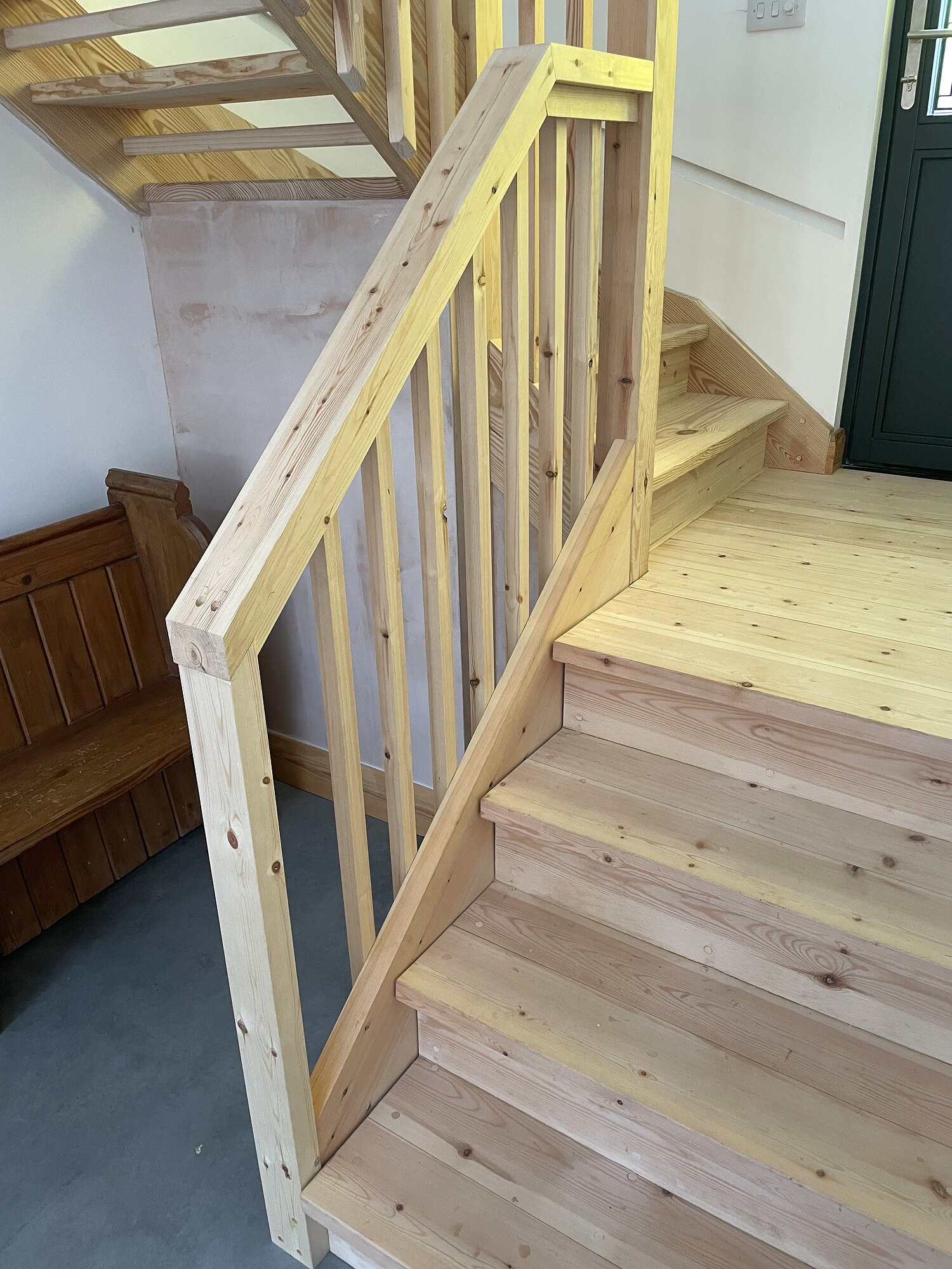 Staircase balustrade joinery detail, The Stair House